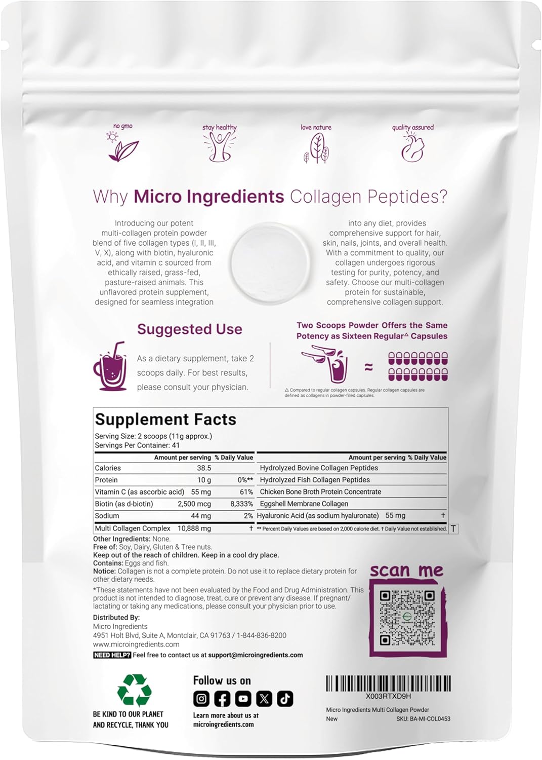 COLAGENO HIDROLIZADO DE MICROINGREDIENTES