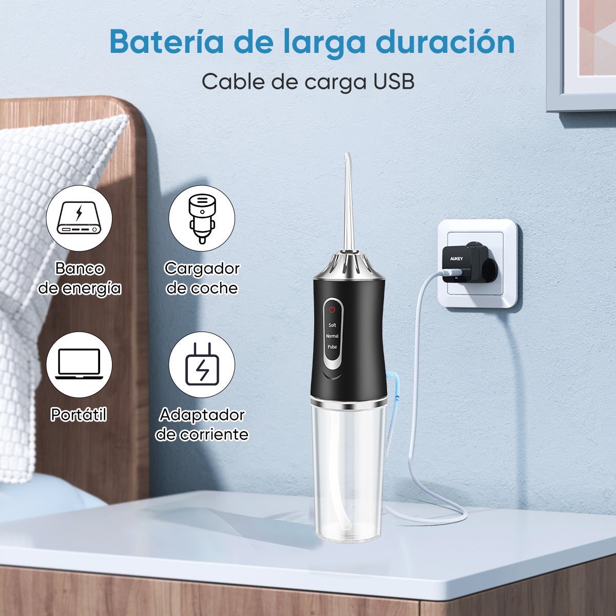 IRRIGADOR DENTAL RECARGABLE USB